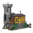 MOC - 115655 Mittelalterlicher schwarzer Sakerturm Klemmbausteine - LesDiyLesDiy