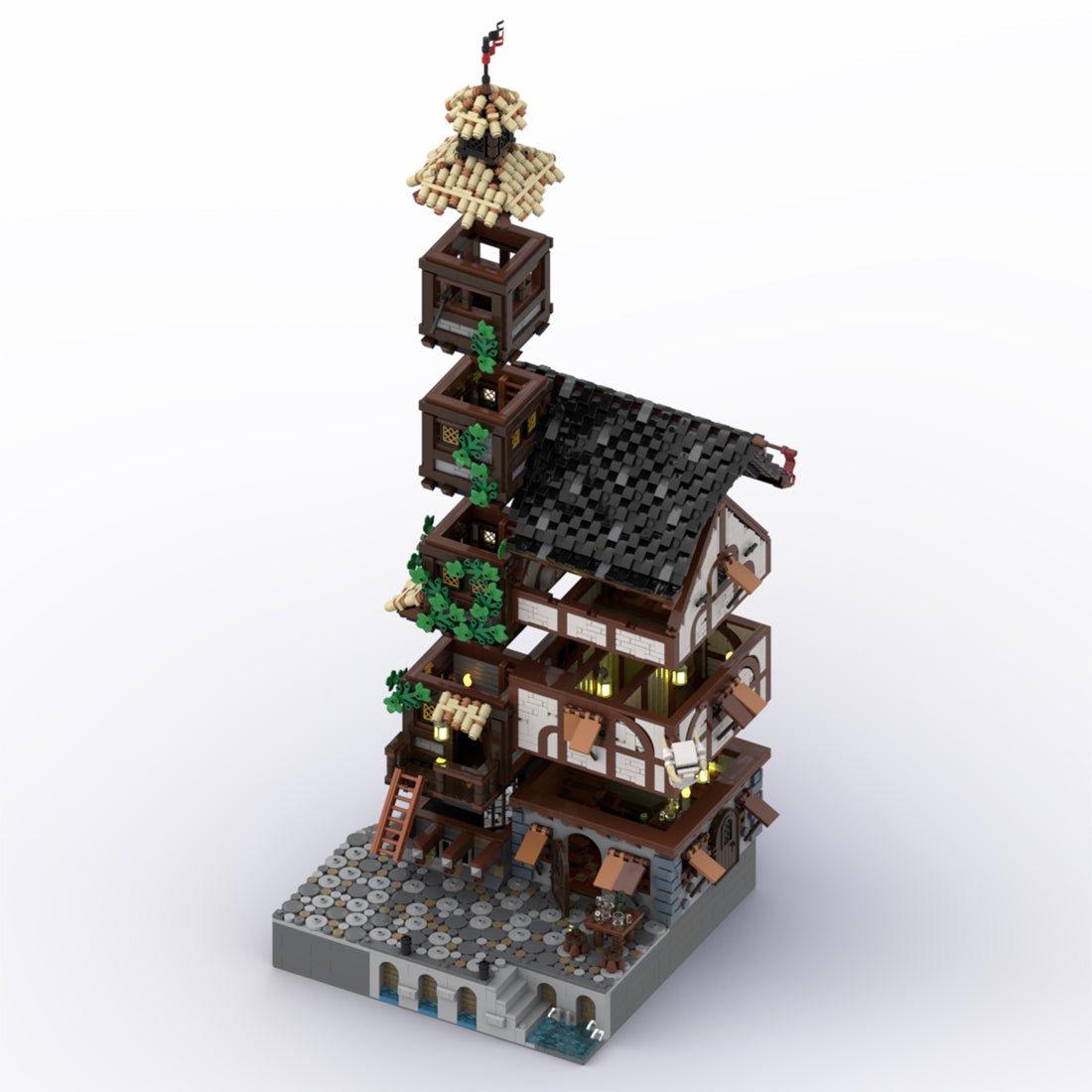 MOC - 116558 Medieval Pirate Tavern Klemmbausteine - LesDiyLesDiy