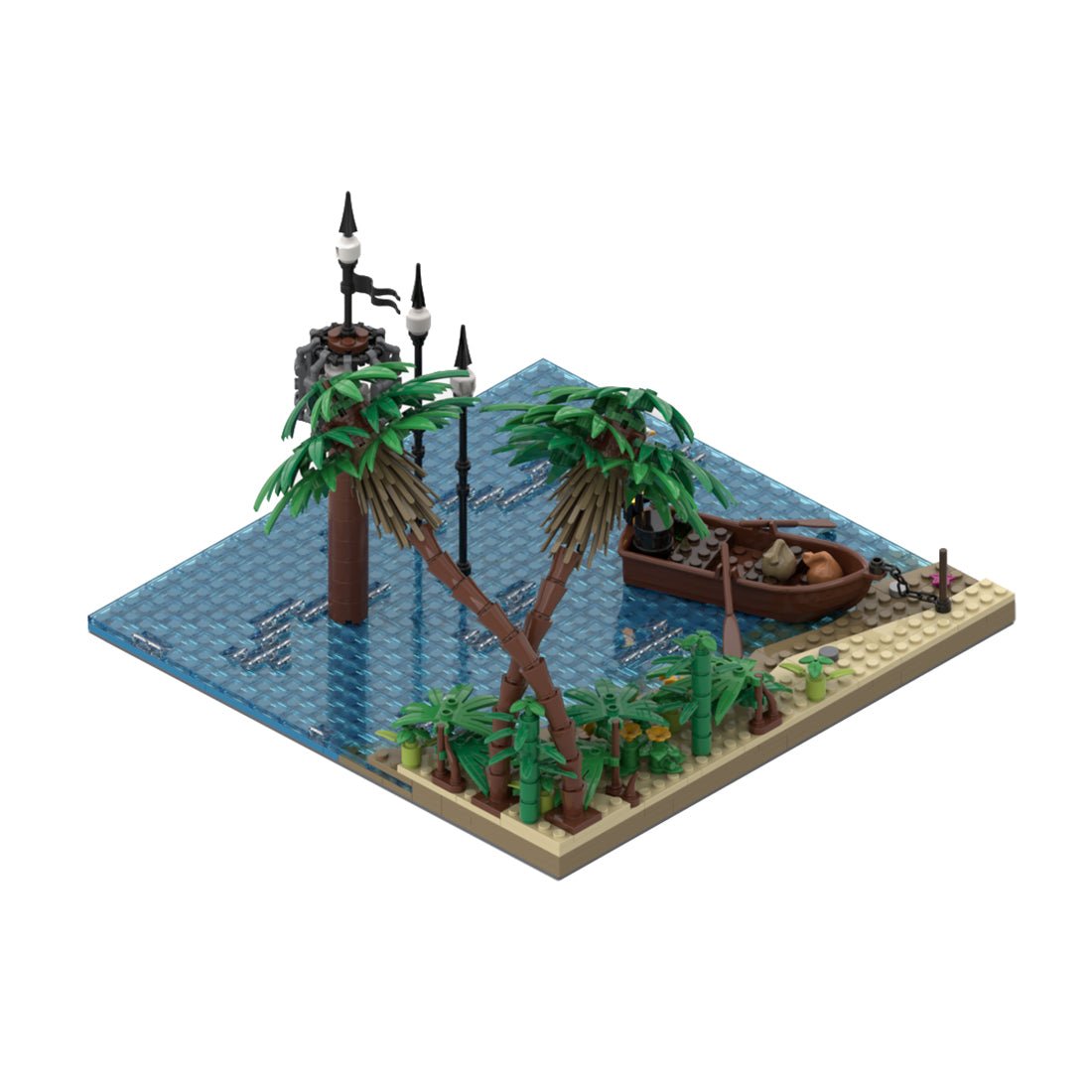 MOC - 116559 Beach with Pillory Klemmbausteine - LesDiyLesDiy