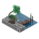 MOC - 116560 Stone Pier with Plank Bridge Klemmbausteine - LesDiyLesDiy