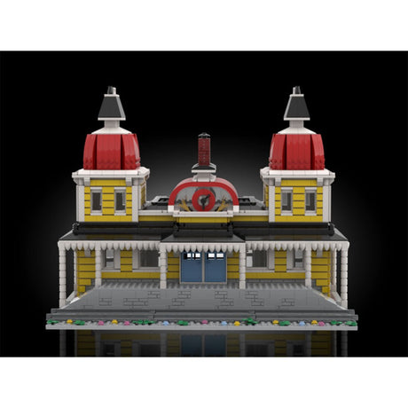 MOC - 117038 Village Central Station Klemmbausteine - LesDiyLesDiy