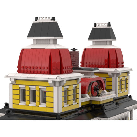 MOC - 117038 Village Central Station Klemmbausteine - LesDiyLesDiy