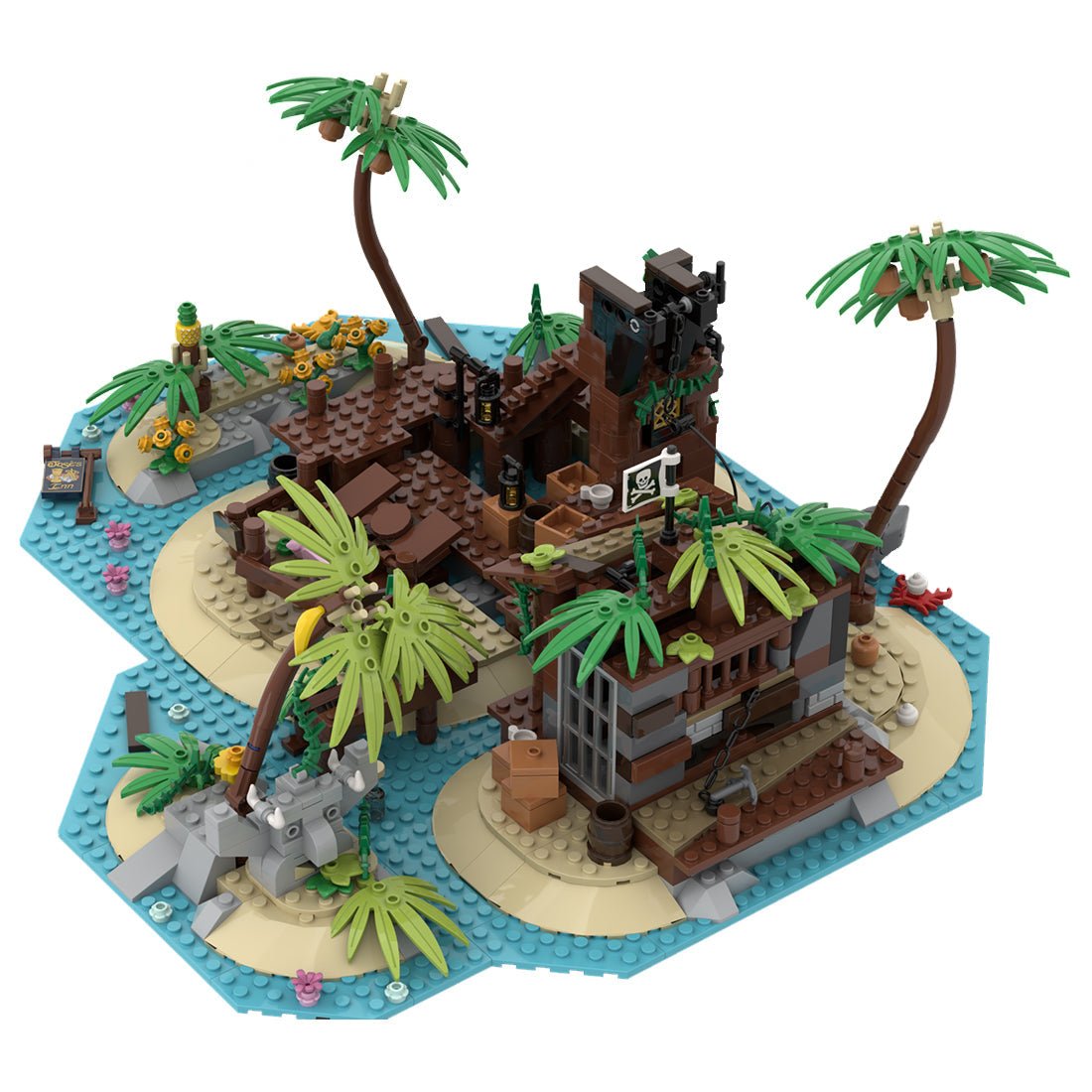 MOC - 117866 Pirateninsel Barracuda Bay Klemmbausteine - LesDiyLesDiy