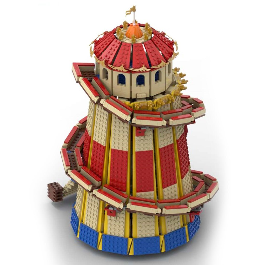 MOC - 118277 Fairground Helter Skelter Klemmbausteine - LesDiyLesDiy