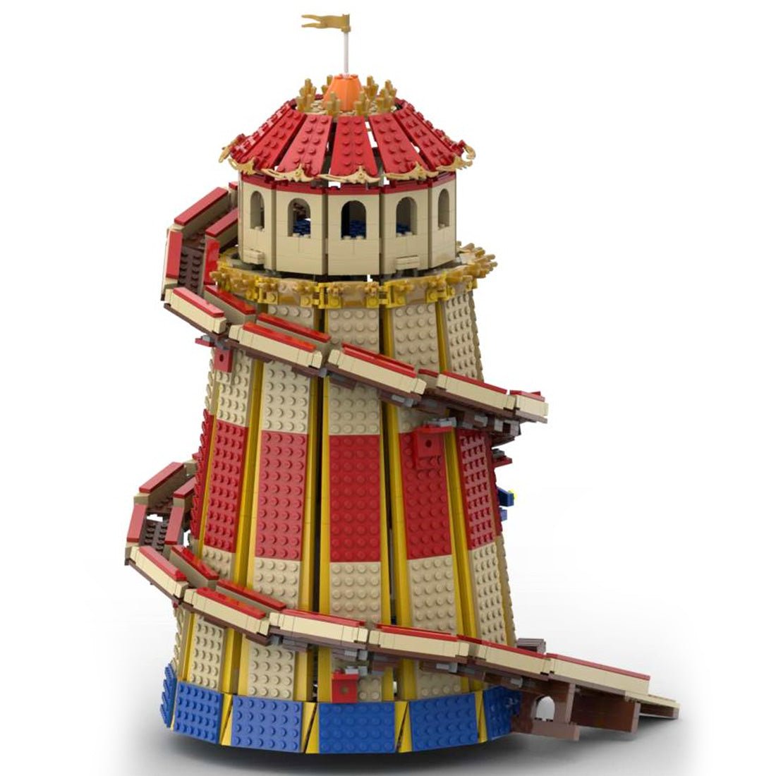 MOC - 118277 Fairground Helter Skelter Klemmbausteine - LesDiy - Klemmbausteine