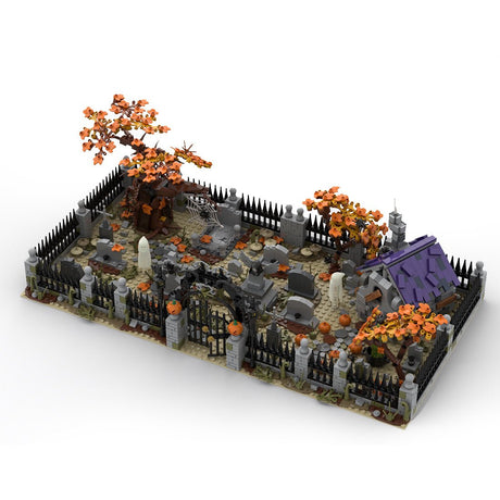 MOC - 118821 Modular Haunted Cemetery Klemmbausteine - LesDiyLesDiy