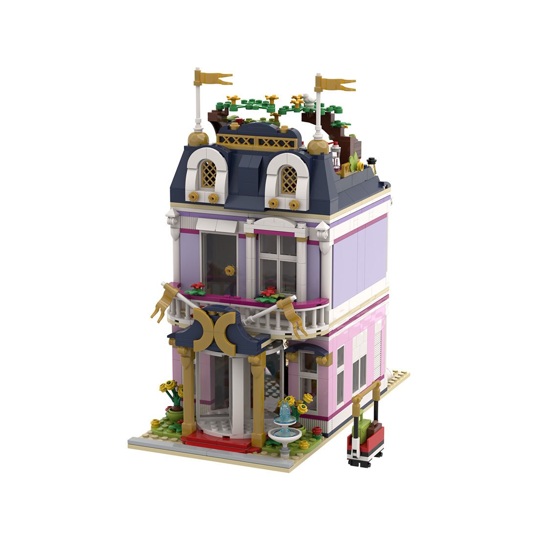 MOC - 121401 Heartlake Grand Hotel (2021) Modular Alt Build Klemmbausteine - LesDiyLesDiy