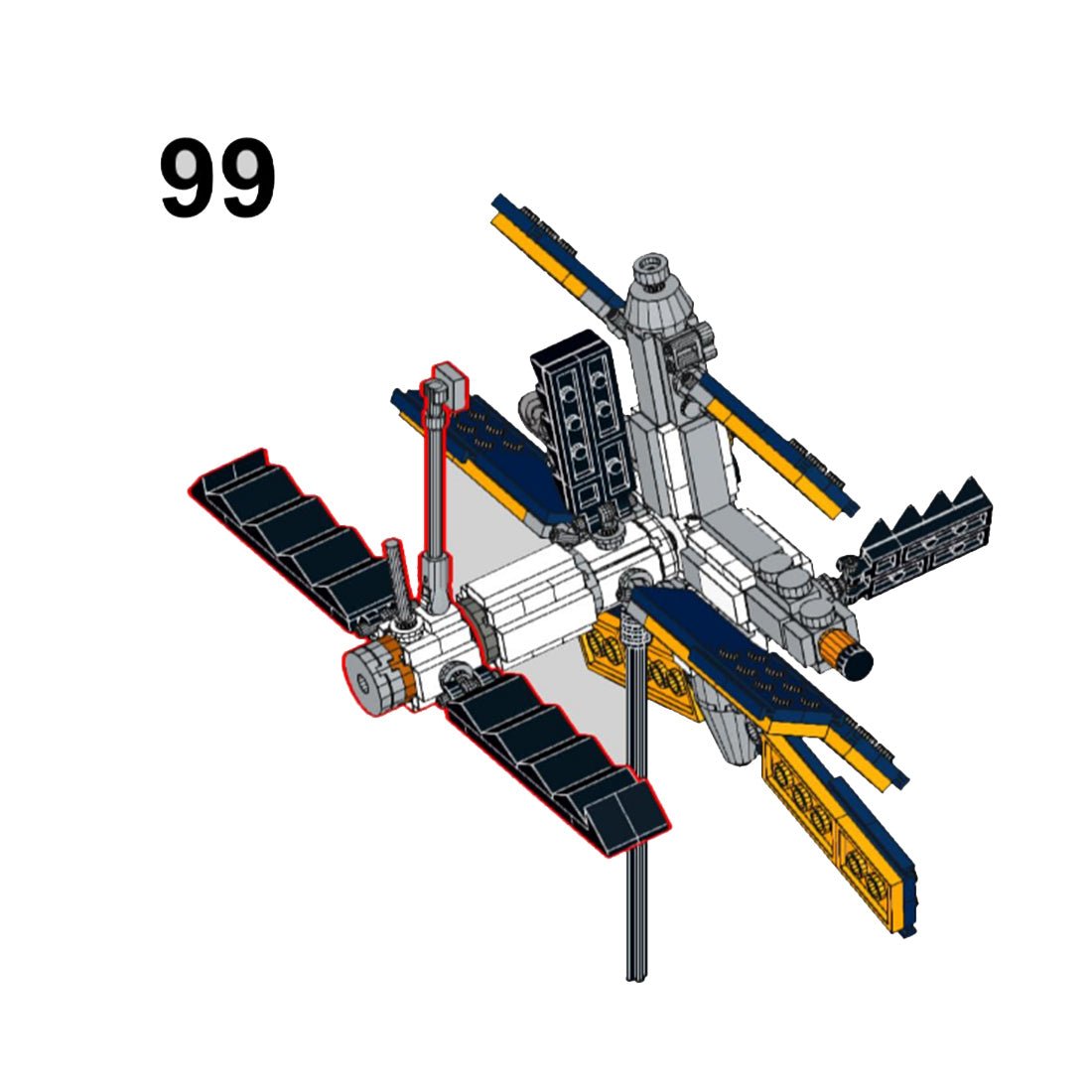 MOC - 122803 MIR (Soviet Space Station) Klemmbausteine - LesDiyLesDiy