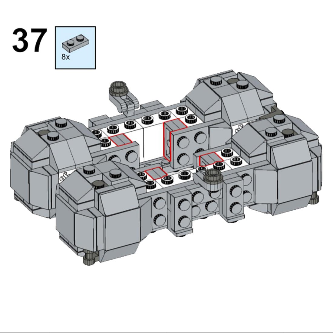 MOC - 122803 Raumschiff im Maßstab 1:20 Klemmbausteine - LesDiyLesDiy