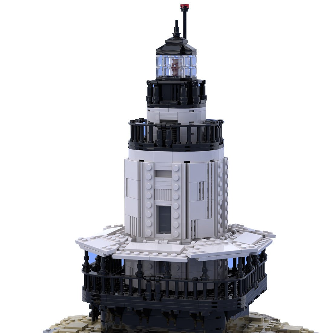 MOC - 124429 Spring Point Ledge Lighthouse with base Klemmbausteine - LesDiyLesDiy