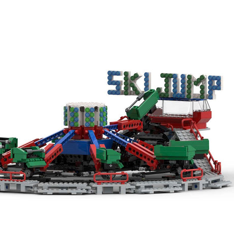 MOC - 124475 Fairground Ski Jump ride Klemmbausteine - LesDiyLesDiy