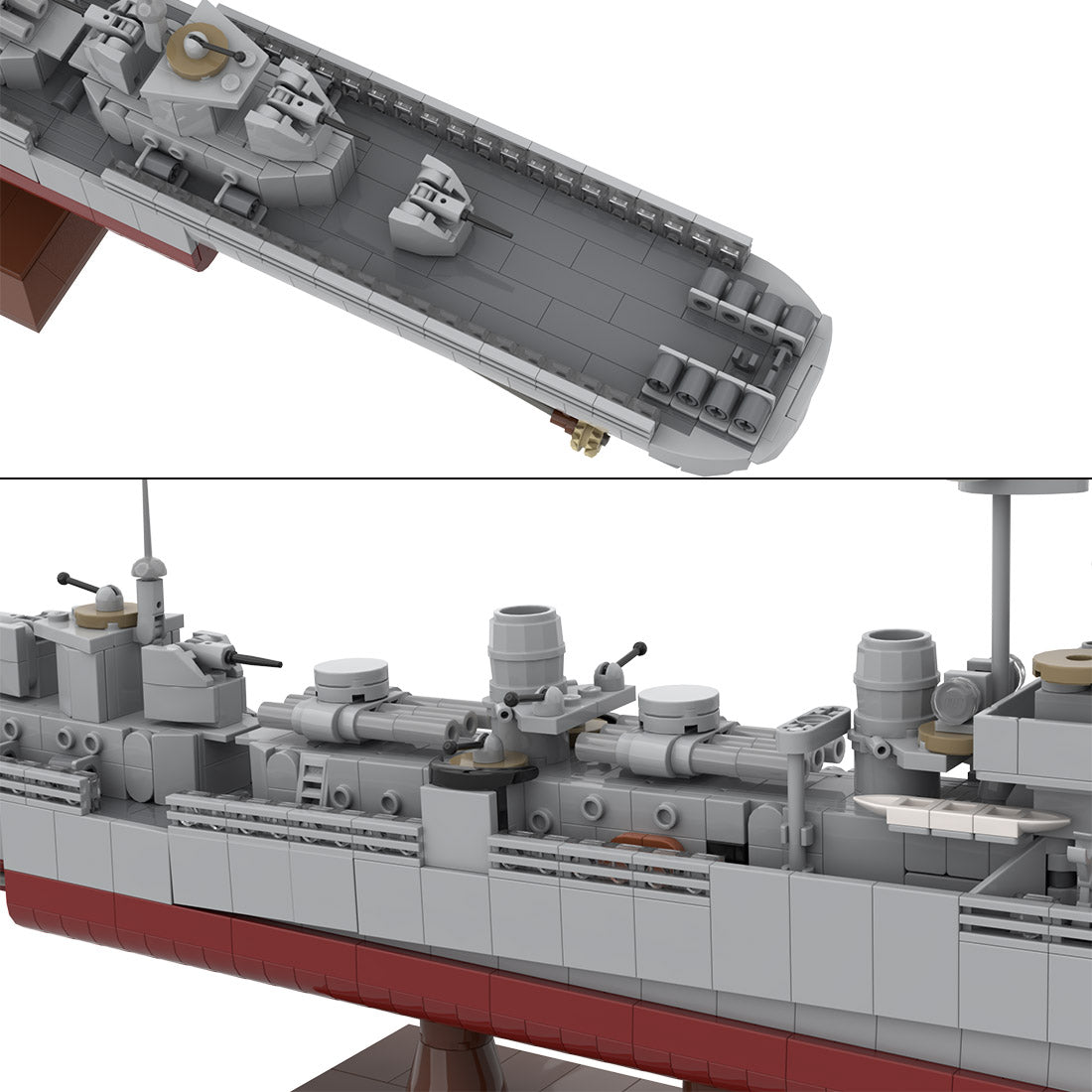 MOC - 124716 1/200 Scale Fletcher - Class Destroyer - LesDiyLesDiy