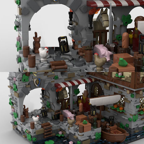 MOC - 124794 Medieval Harbor Klemmbausteine - LesDiyLesDiy