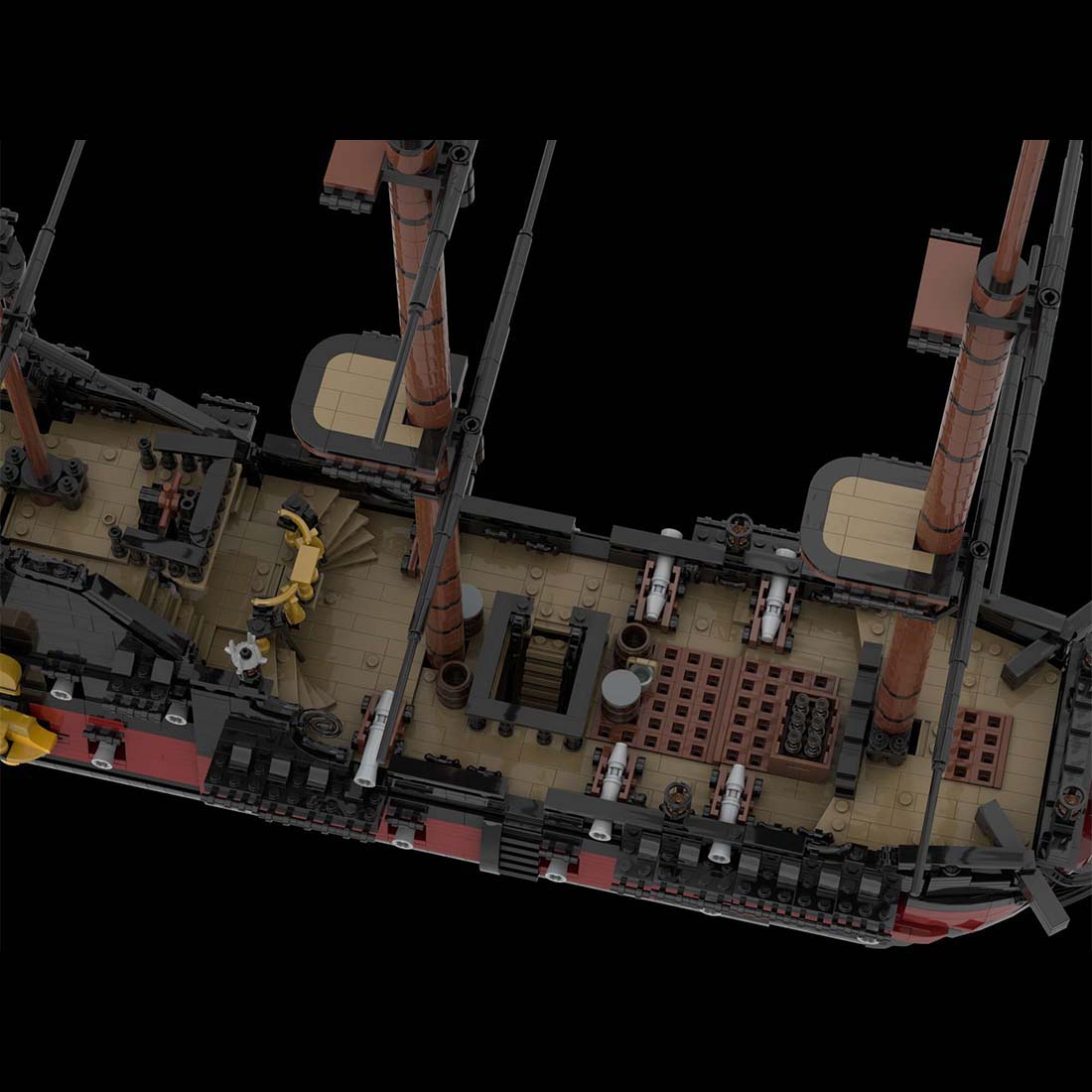 MOC - 124924 Queen Anne's Revenge Ship Model Pirate Series Klemmbausteine - LesDiyLesDiy