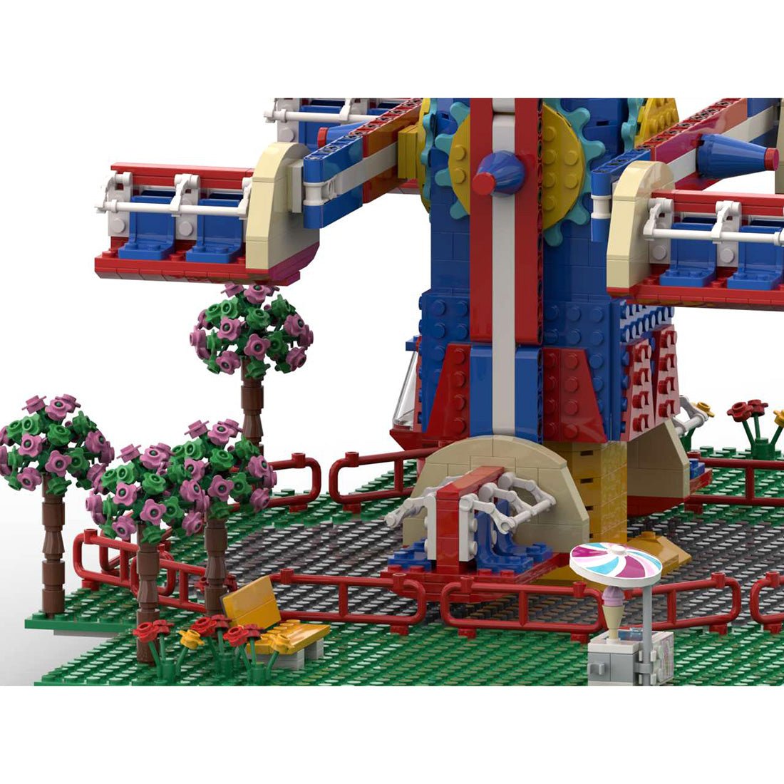 MOC - 125626 NebulaZ Theme Park Ride Klemmbausteine - LesDiyLesDiy