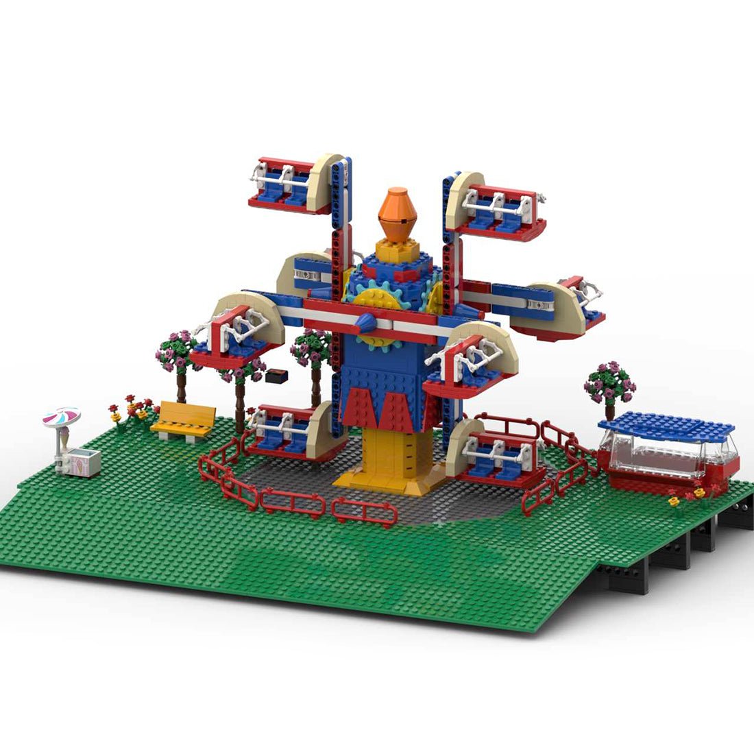 MOC - 125626 NebulaZ Theme Park Ride Klemmbausteine - LesDiyLesDiy