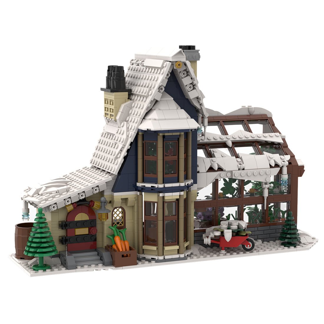 MOC - 126301 Winter Village Greenhouse Klemmbausteine - LesDiyLesDiy