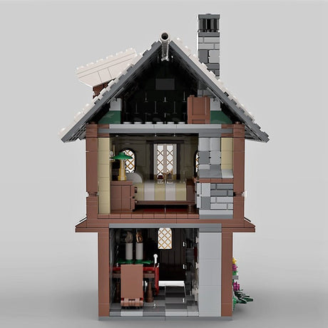 MOC - 126956 Winter Village House Klemmbausteine - LesDiyLesDiy