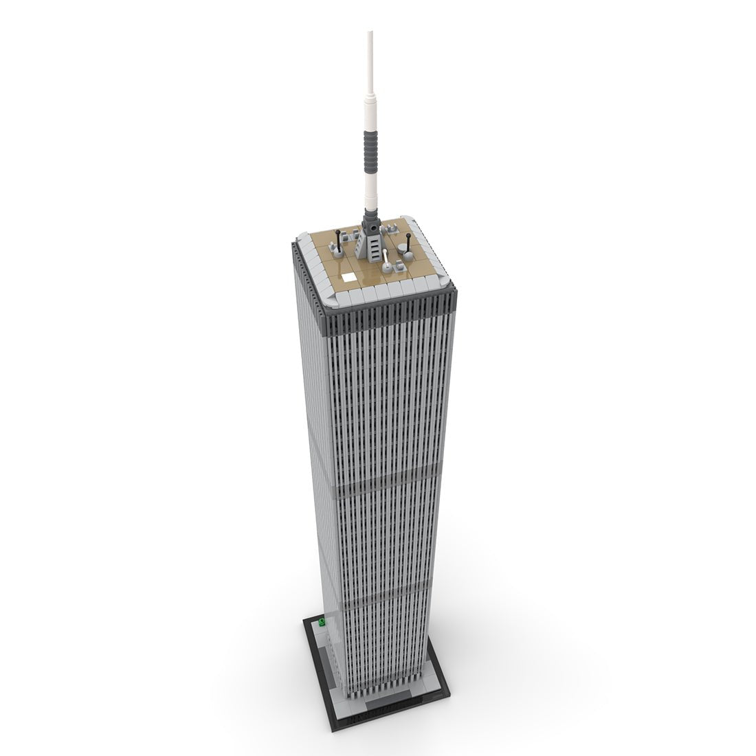 MOC - 127129 World Trade Center 1:800 Scale (North Tower) Klemmbausteine - LesDiyLesDiy