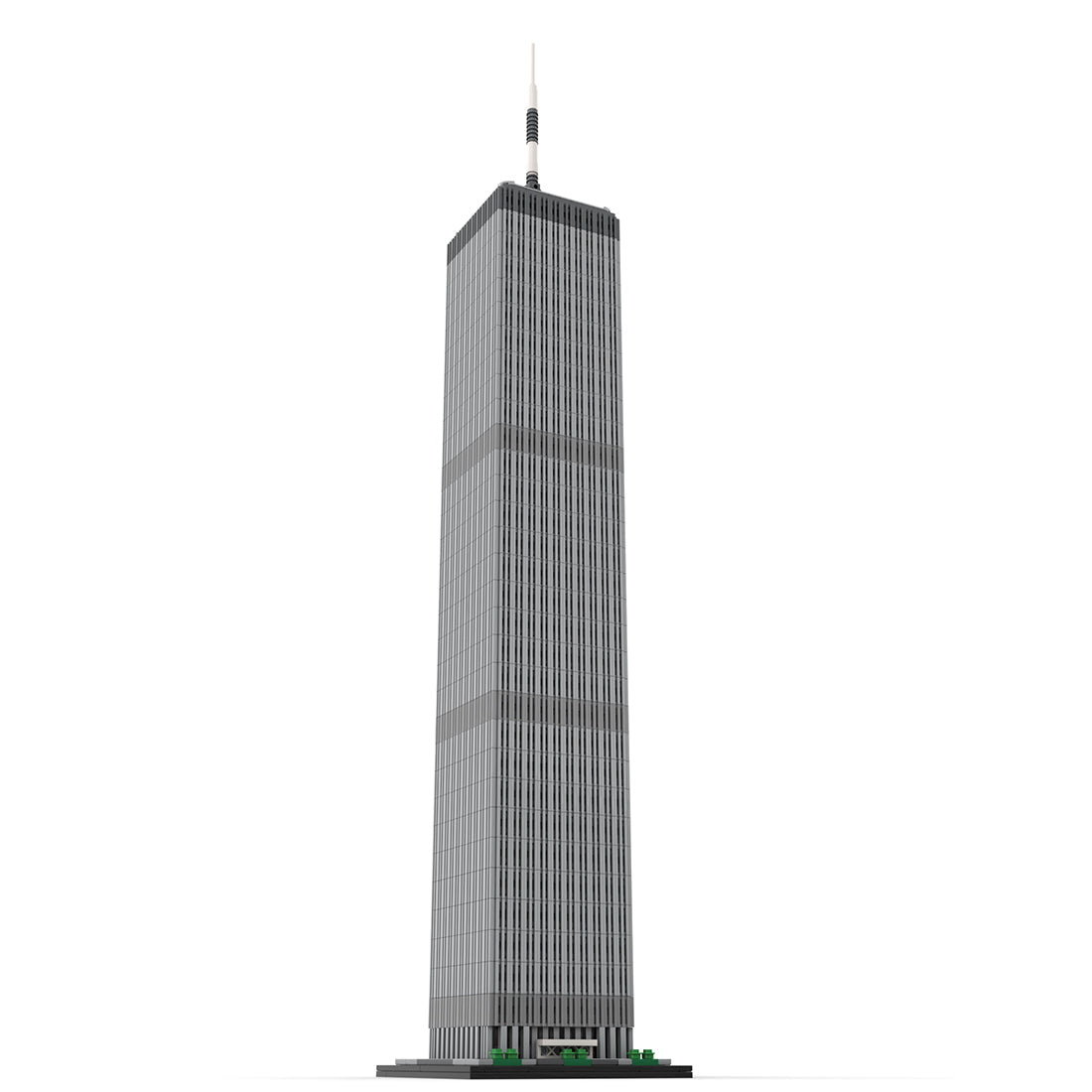 MOC - 127129 World Trade Center 1:800 Scale (North Tower) Klemmbausteine - LesDiyLesDiy