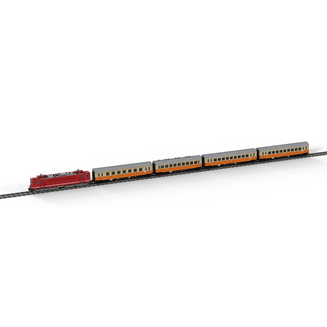 MOC 128328 MOCPACK > Electric Locomotive BR250 + City Express (Städte - Express) Klemmbausteine - LesDiyLesDiy