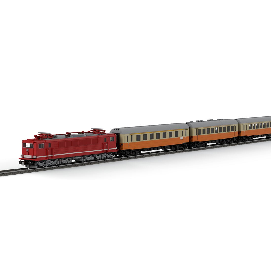 MOC 128328 MOCPACK > Electric Locomotive BR250 + City Express (Städte - Express) Klemmbausteine - LesDiyLesDiy