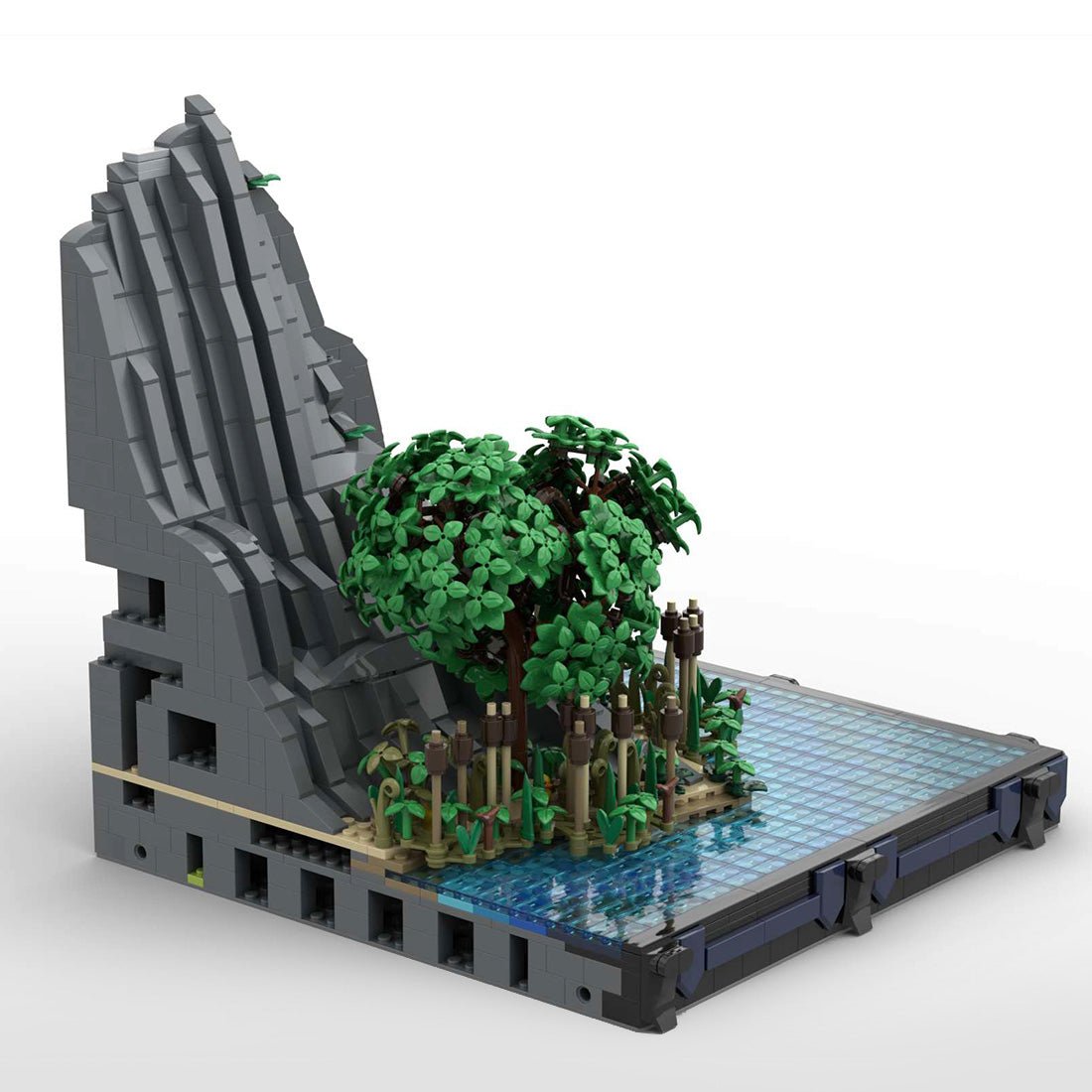 MOC - 130406 G4 - Ufer, Landschaft und Unterbau Klemmbausteine - LesDiyLesDiy