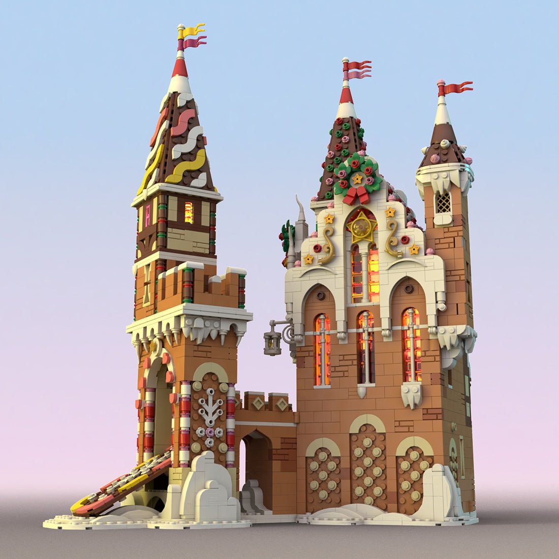 MOC - 130576 Gingerbread Castle Klemmbausteine - LesDiyLesDiy