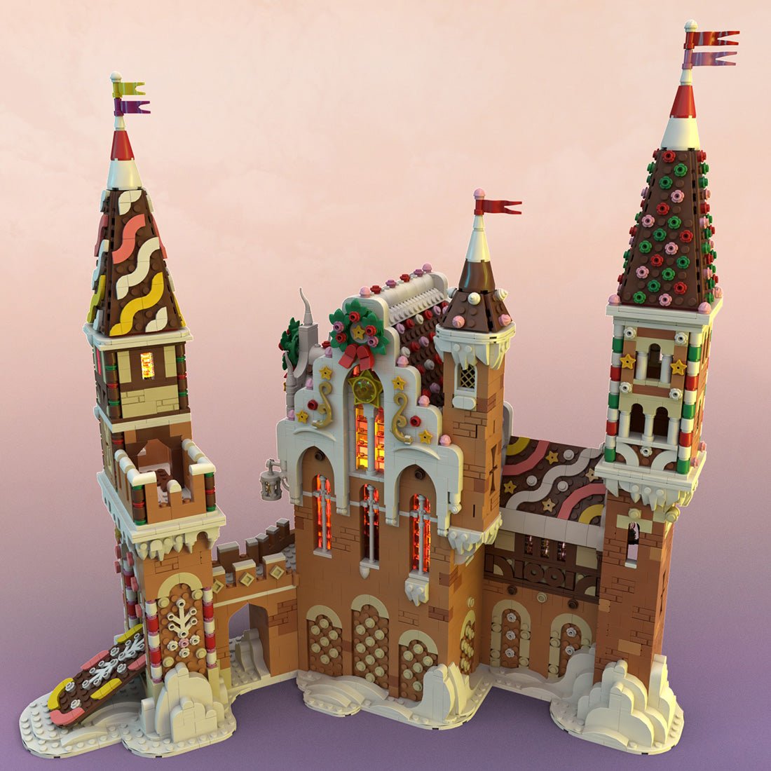 MOC - 130576 Gingerbread Castle Klemmbausteine - LesDiyLesDiy