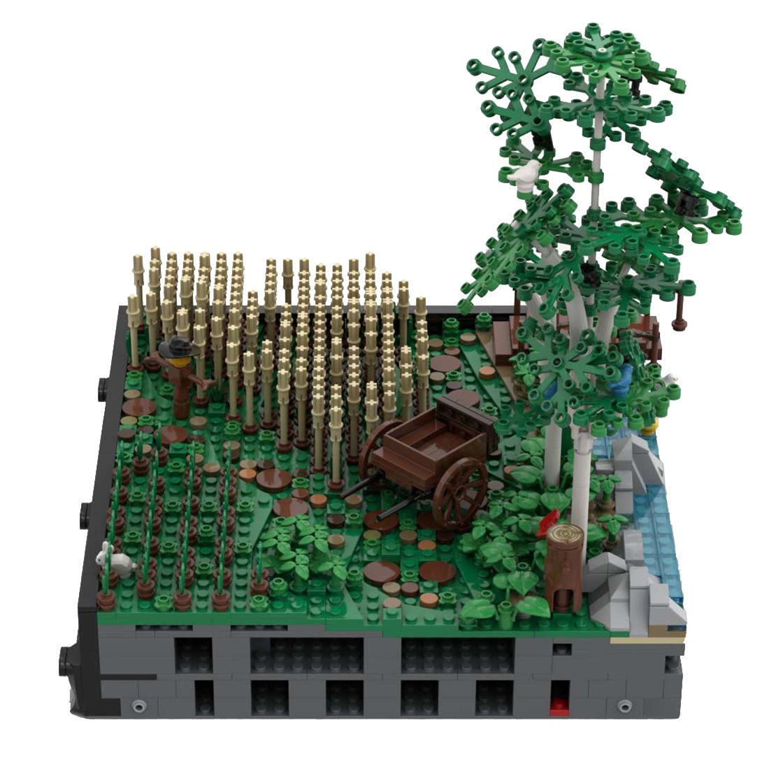 MOC - 131114 A4 – Landschaft mit Feldern und Bäumen Klemmbausteine - LesDiyLesDiy