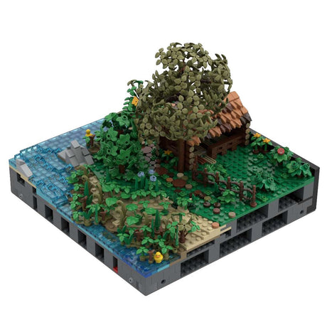 MOC - 131118 A3 – Landschaft mit Bäumen und Schafunterstand Klemmbausteine - LesDiyLesDiy