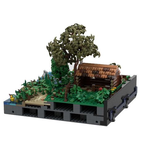 MOC - 131118 A3 – Landschaft mit Bäumen und Schafunterstand Klemmbausteine - LesDiyLesDiy