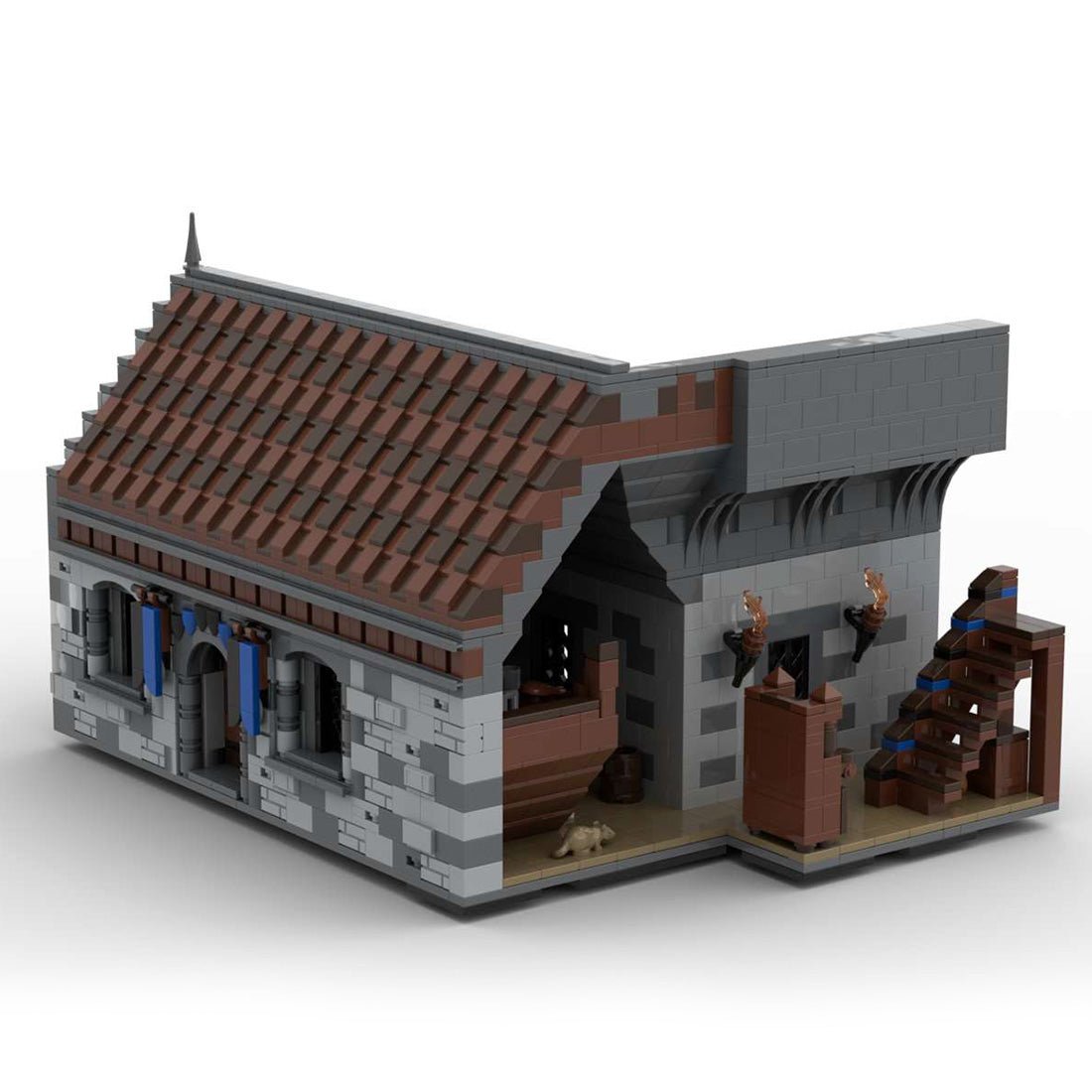 MOC - 131235 H09 Kaserne/Kaserna 1 Klemmbausteine - LesDiyLesDiy