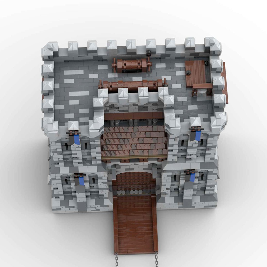 MOC - 131249 H14 Haupttorhaus Klemmbausteine - LesDiyLesDiy