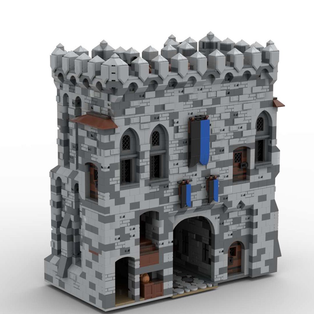 MOC - 131249 H14 Haupttorhaus Klemmbausteine - LesDiyLesDiy