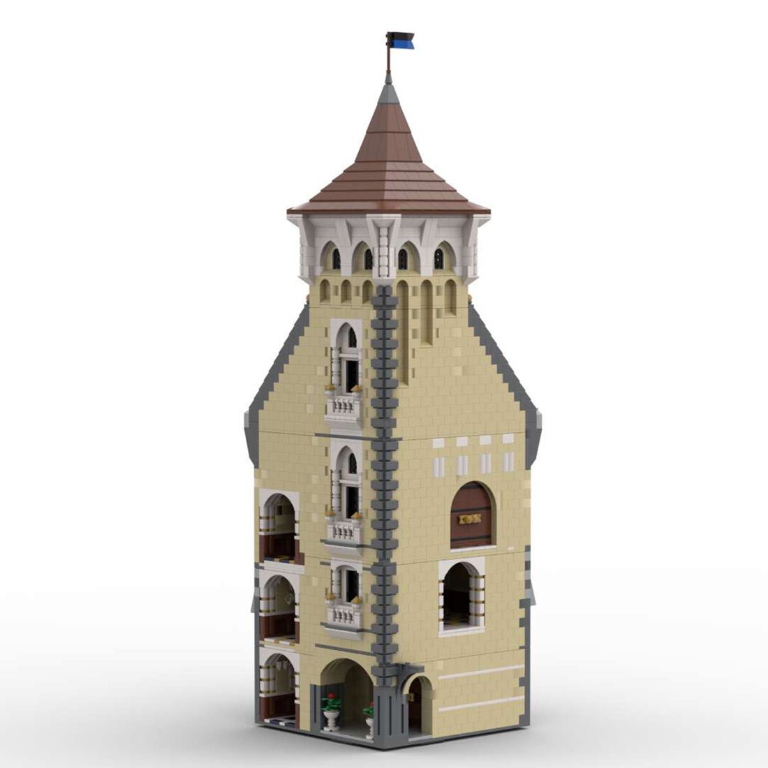 MOC - 131259 H18 Palastturm Klemmbausteine - LesDiyLesDiy