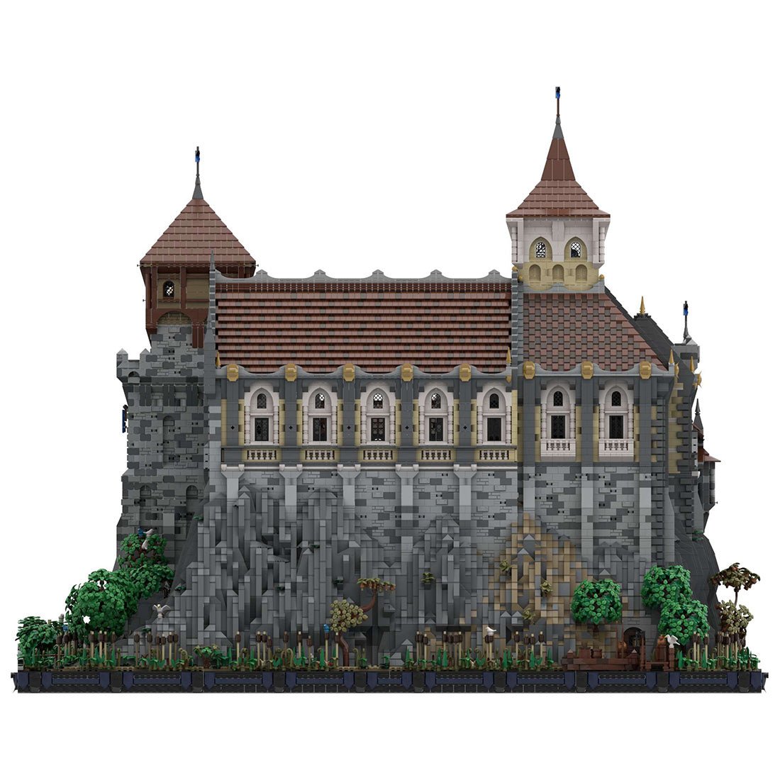 MOC - 131299 Komplette mittelalterliche Burg Klemmbausteine - LesDiyLesDiy