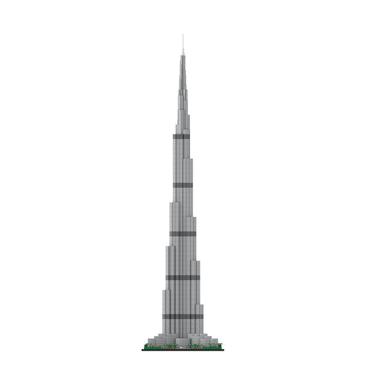 MOC - 131908 Burj Khalifa 1:800 Scale Architecture Skyscraper Klemmbausteine - LesDiyLesDiy