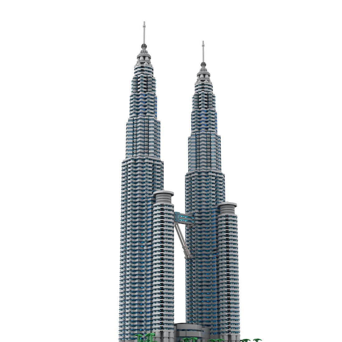 MOC - 136651 Petronas Towers im Maßstab 1:800 Klemmbausteine - LesDiyLesDiy