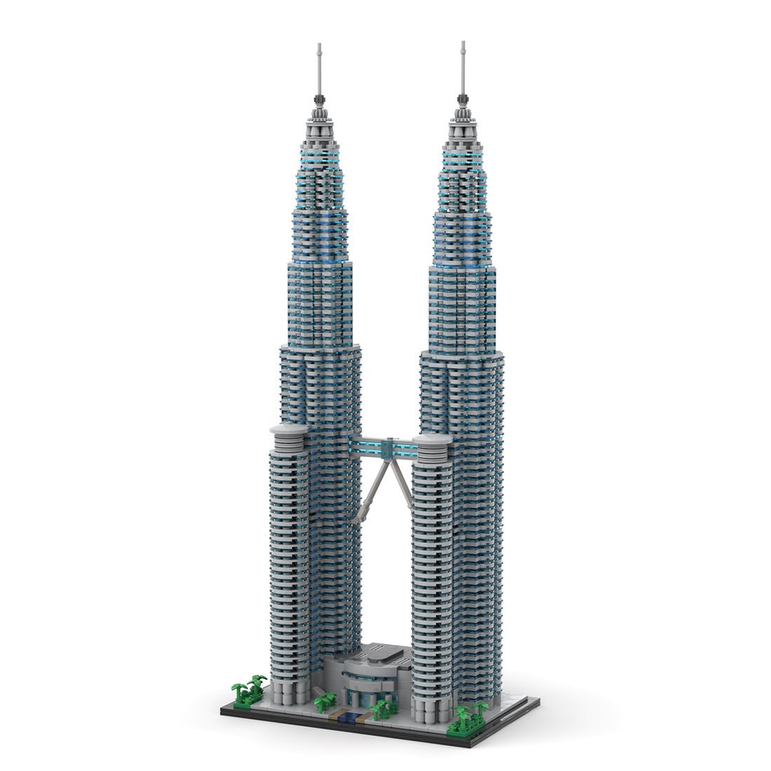 MOC - 136651 Petronas Towers im Maßstab 1:800 Klemmbausteine - LesDiyLesDiy