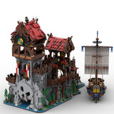 MOC - 136695 Wolfpack Tower & Medieval Ship Klemmbausteine - LesDiyLesDiy