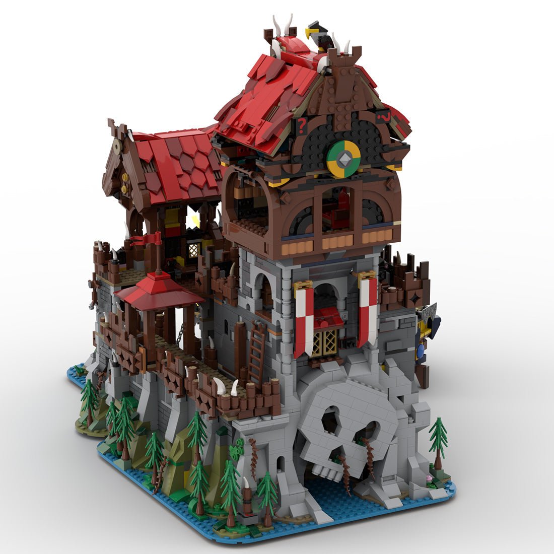 MOC - 136695 Wolfpack Tower & Medieval Ship Klemmbausteine - LesDiyLesDiy