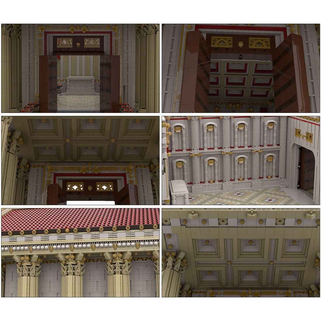 MOC - 136729 Antiker römischer Tempel Klemmbausteine - LesDiyLesDiy