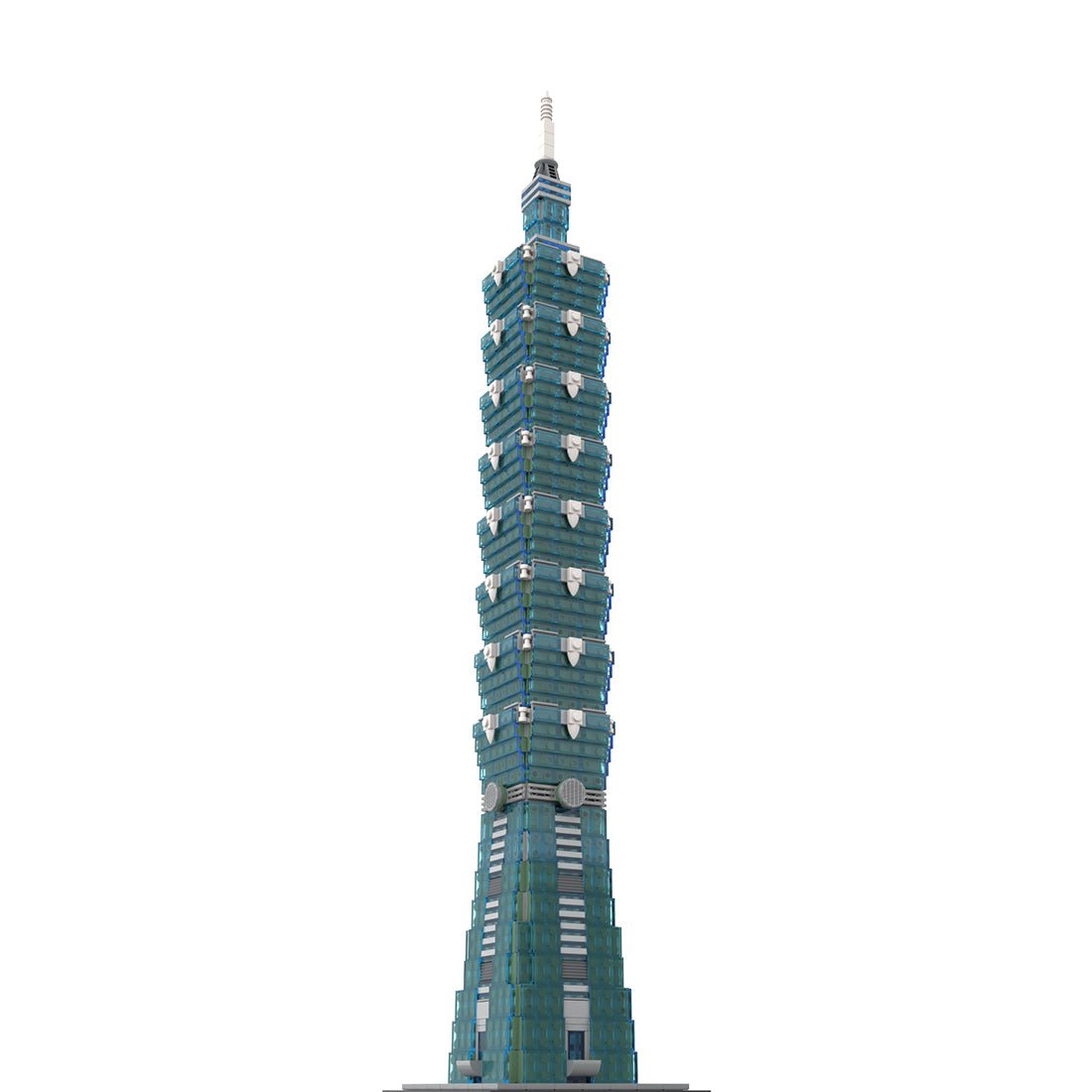 MOC - 136995 Taipei 101 1:800 Scale Klemmbausteine - LesDiyLesDiy