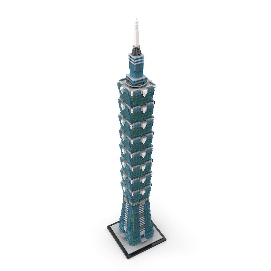 MOC - 136995 Taipei 101 1:800 Scale Klemmbausteine - LesDiyLesDiy