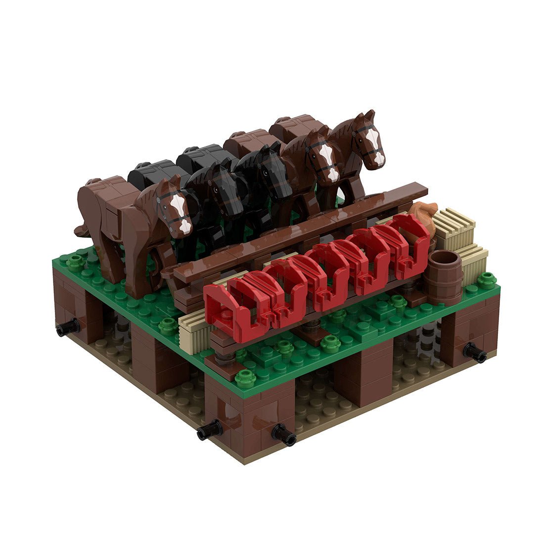 MOC - 139859 Roman Field Camp Space for Horses Klemmbausteine - LesDiyLesDiy