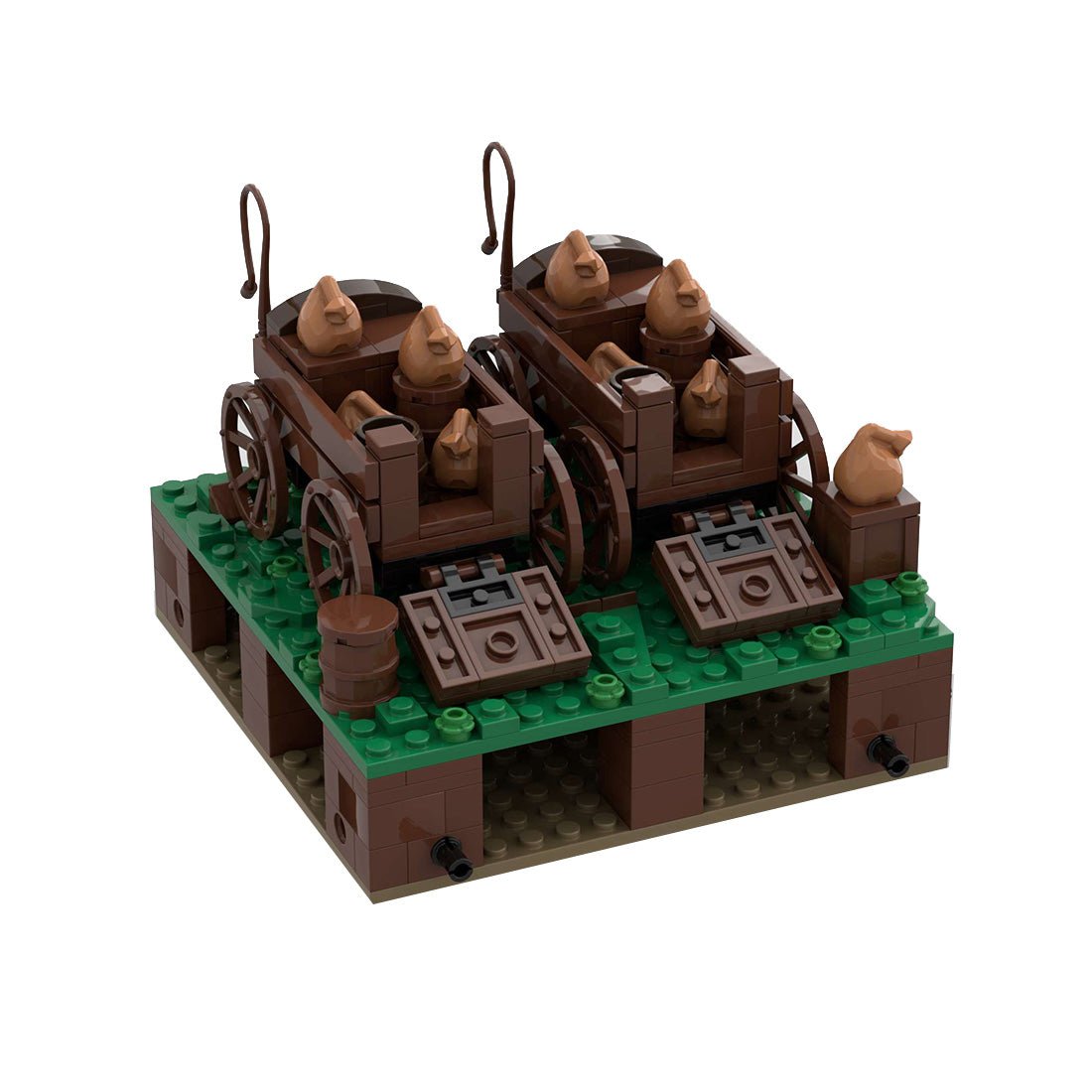 MOC - 139859 Roman Field Camp Transport Carts Klemmbausteine - LesDiyLesDiy