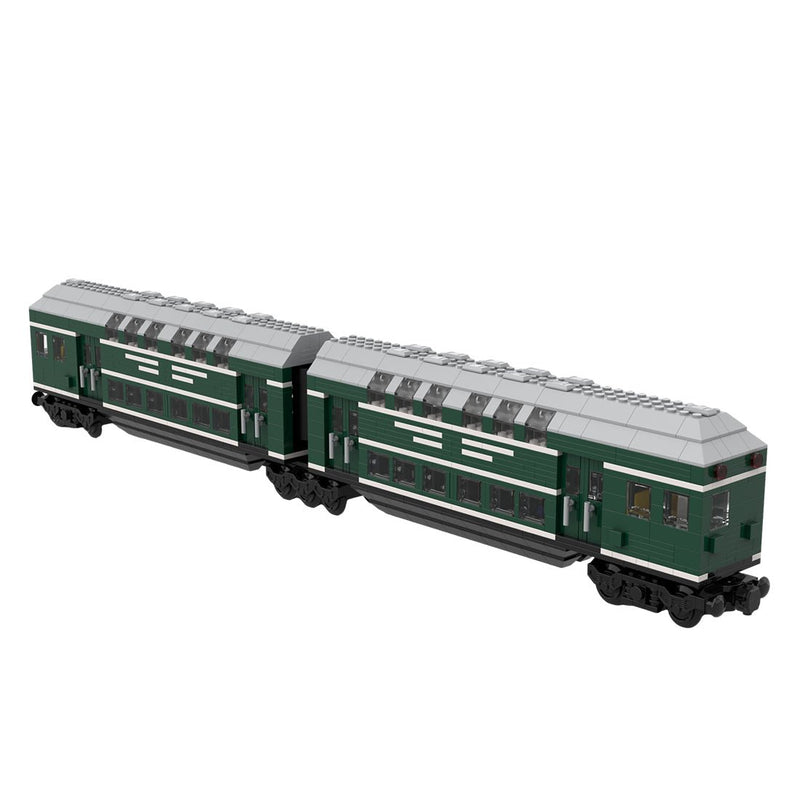 MOC - 139977 German Doppelstockwagen train car vagon Klemmbausteine - LesDiyLesDiy