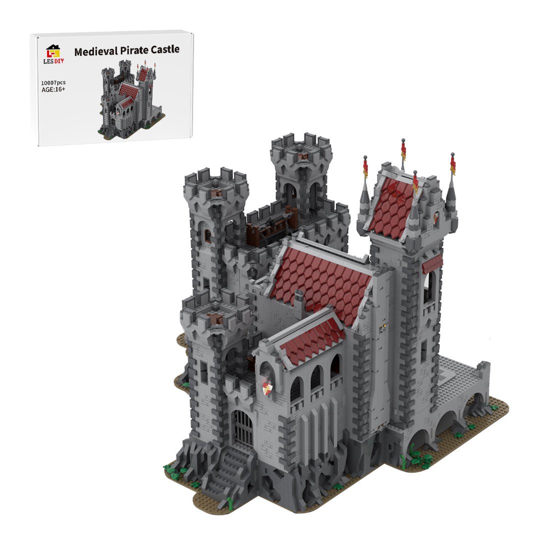 MOC - 143001 Red Lions Castle II Klemmbausteine - LesDiyLesDiy