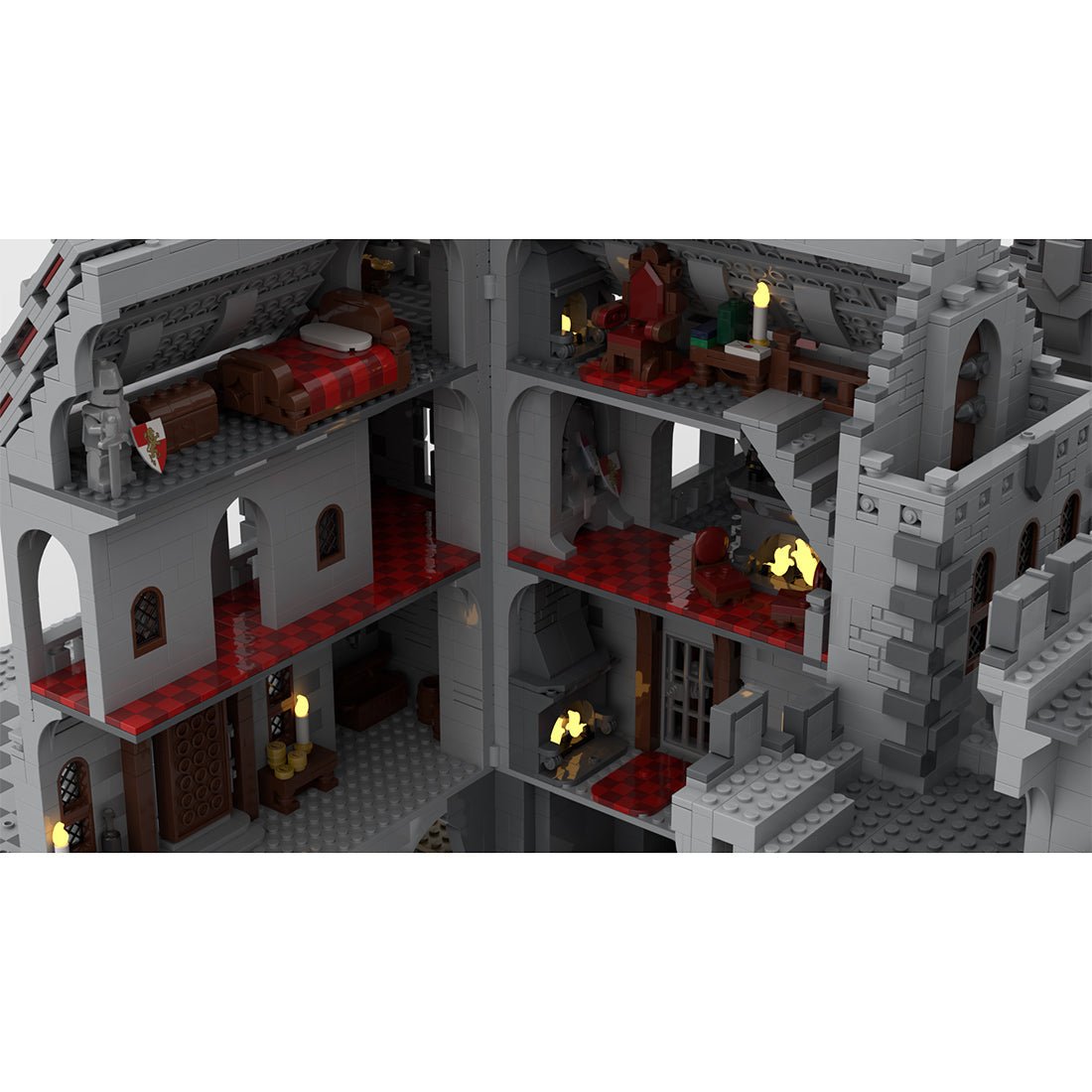 MOC - 143001 Red Lions Castle II - LesDiyLesDiy